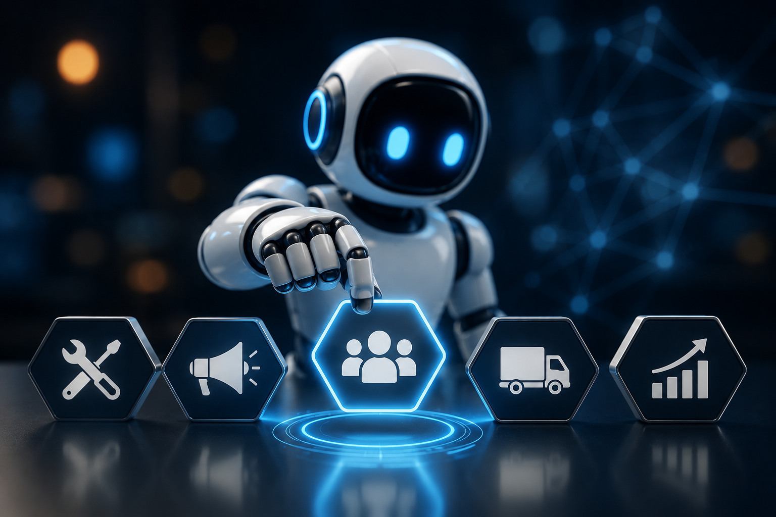 An AI agent selecting one business from several vendor options