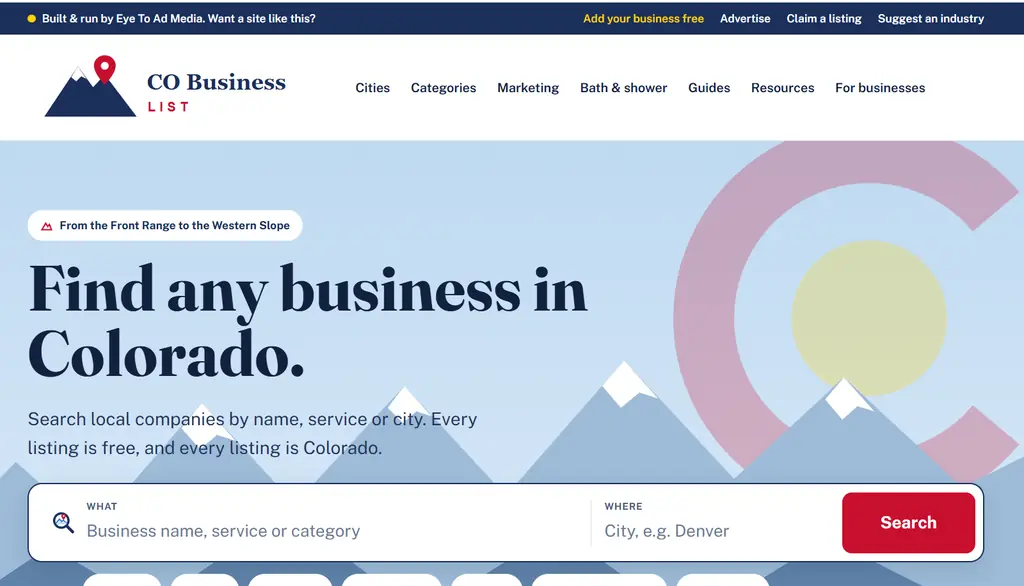 CO Business List Colorado business directory homepage