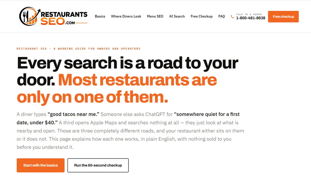Restaurants SEO homepage
